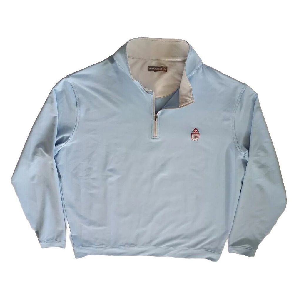 Peter Millar Crown Sport Men XL Zip Up Sweater Golf Stretch Long Sleeve Jacket‎